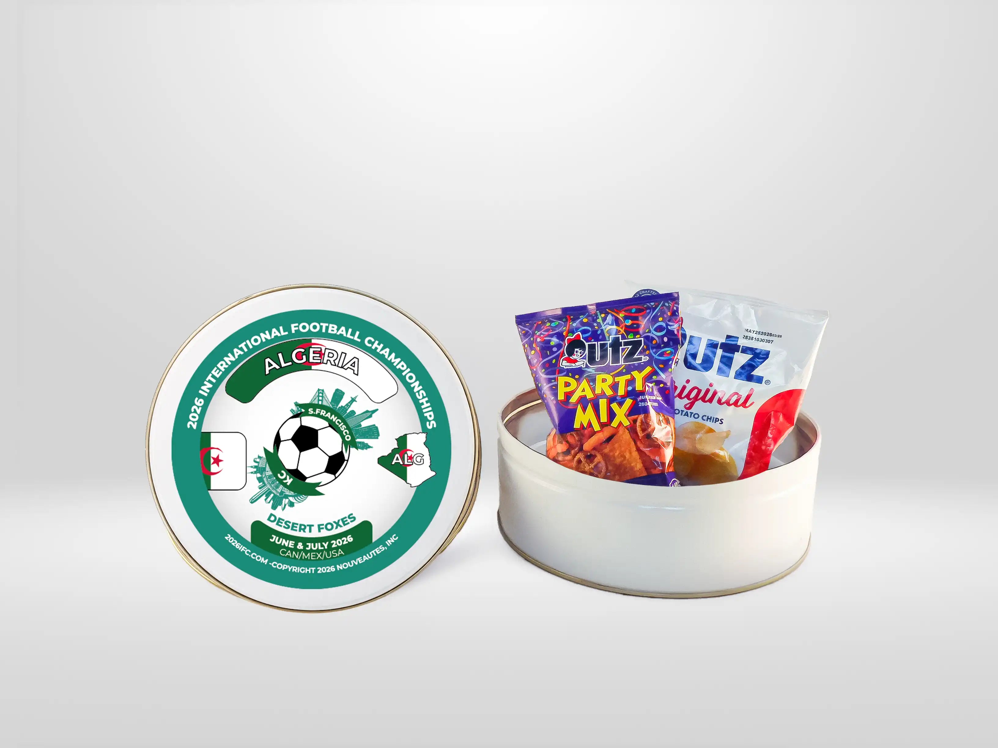 Algeria Football Snack Tin Jumbo Snack Tin Algeria