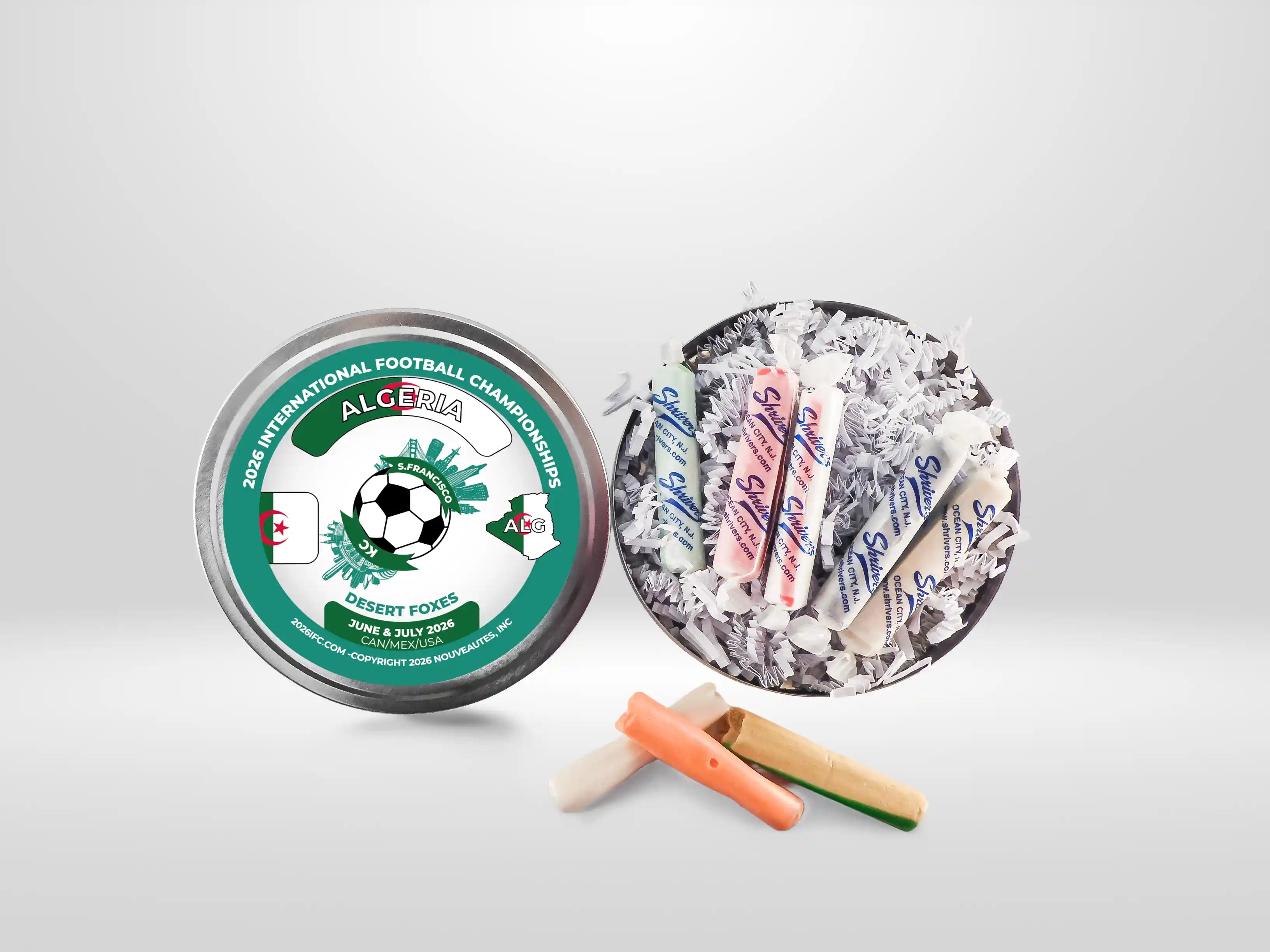 Movie Reel-Style Aluminum Tin Algeria
