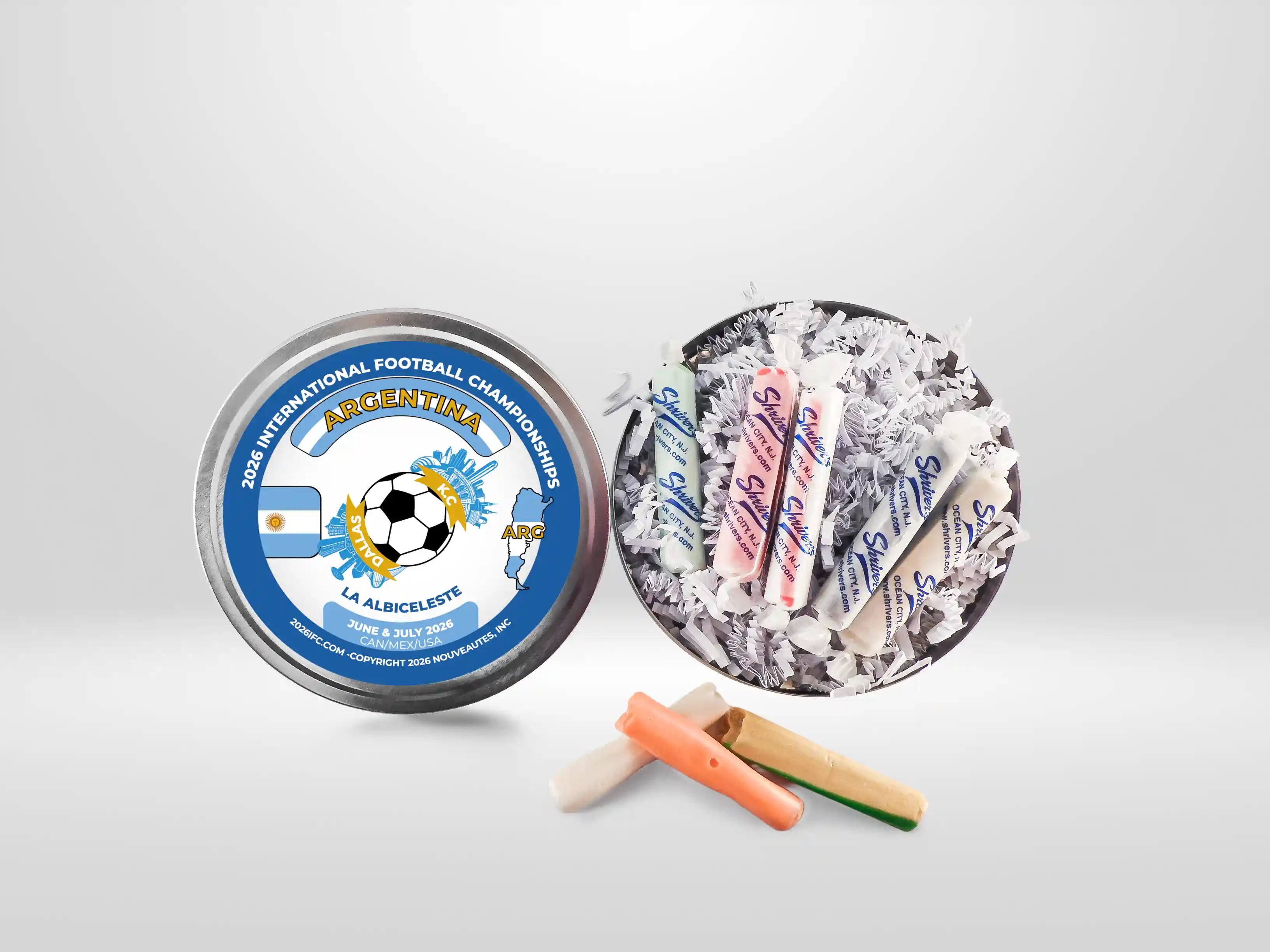 Movie Reel-Style Aluminum Tin Argentina