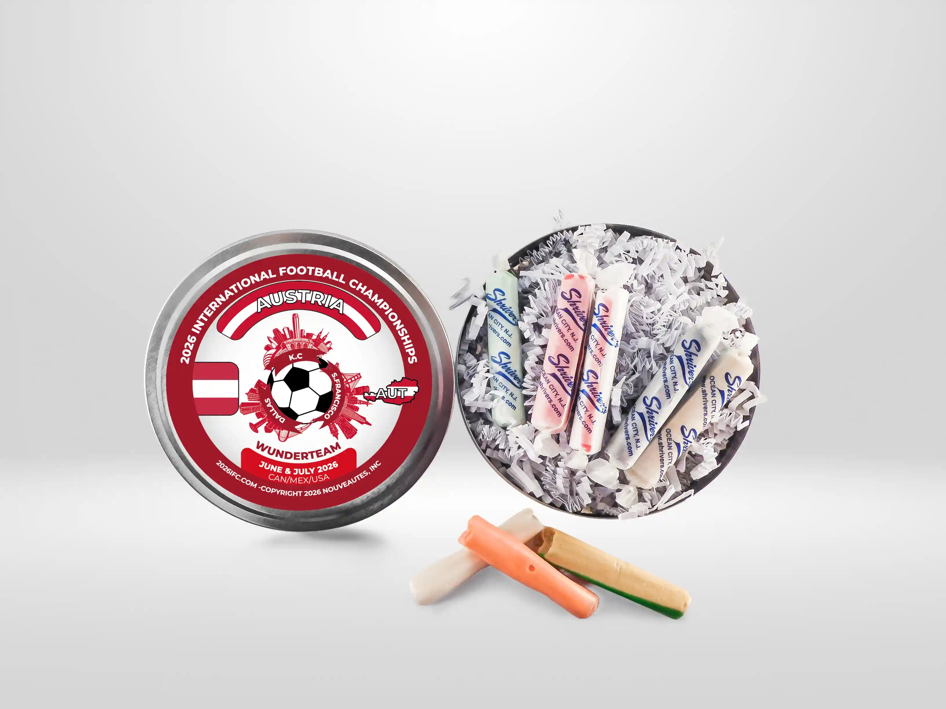 Movie Reel-Style Aluminum Tin Austria