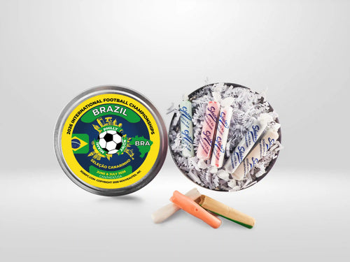 Movie Reel-Style Aluminum Tin Brazil