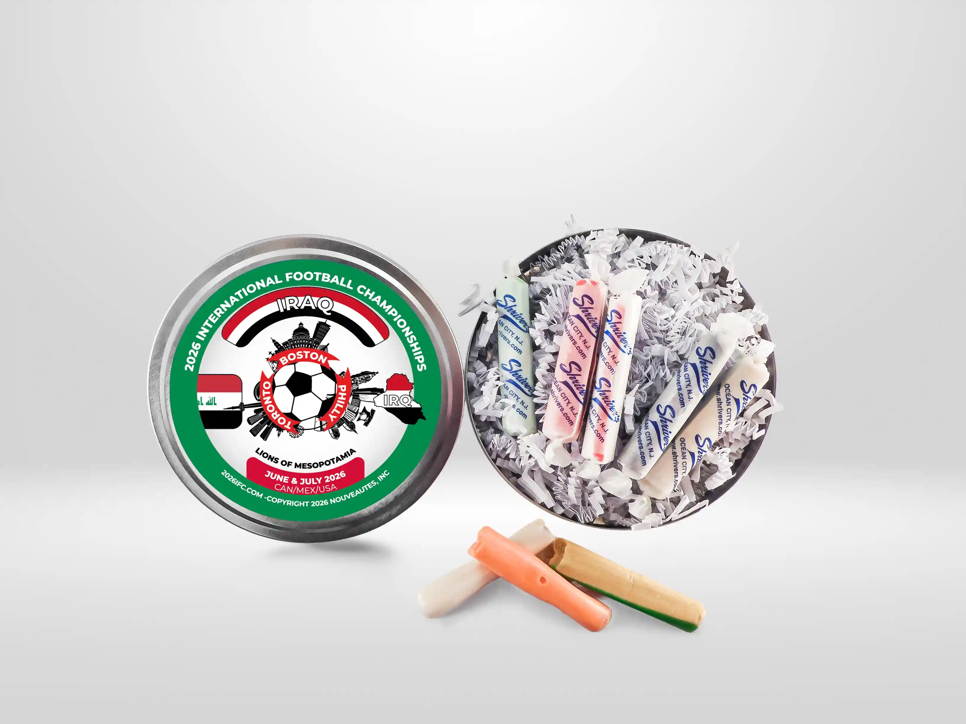 Movie Reel-Style Aluminum Tin Iraq