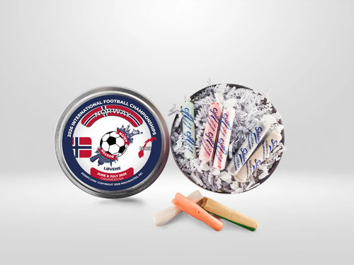 Movie Reel-Style Aluminum Tin Norway