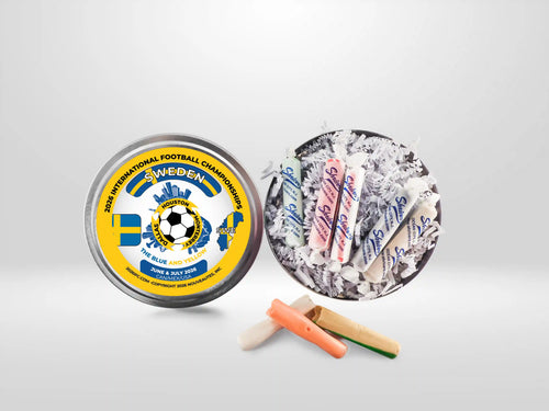 Movie Reel-Style Aluminum Tin Sweden