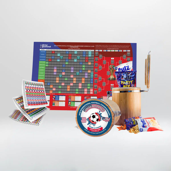 Souvenir Wood Canister & Ice Bucket with Snacks - USA